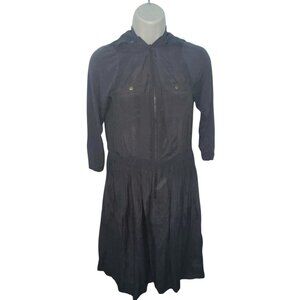 Parameter ANTHROPOLOGIE Womens 8 Green Long Sleeve Zip Front Gray D'Armee Dress